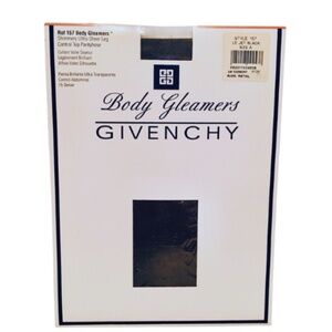 🥳 $5 Bundle Item VTG Givenchy Le Jet Black Body Gleamers Pantyhose Size A SM